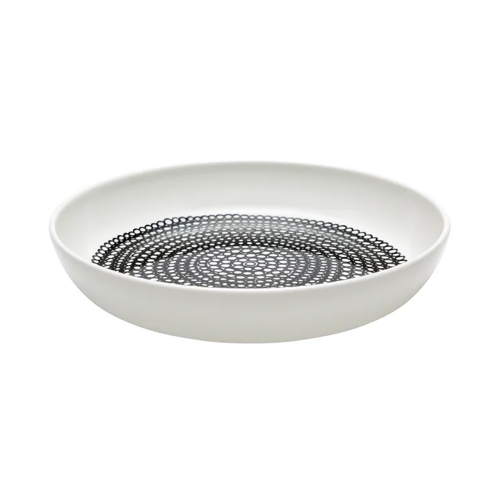 Marimekko - Oiva Räsymatto Teller tief Ø 20,5 cm, schwarz / weiss