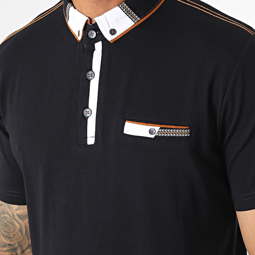 Polo Manches Courtes Bleu Marine