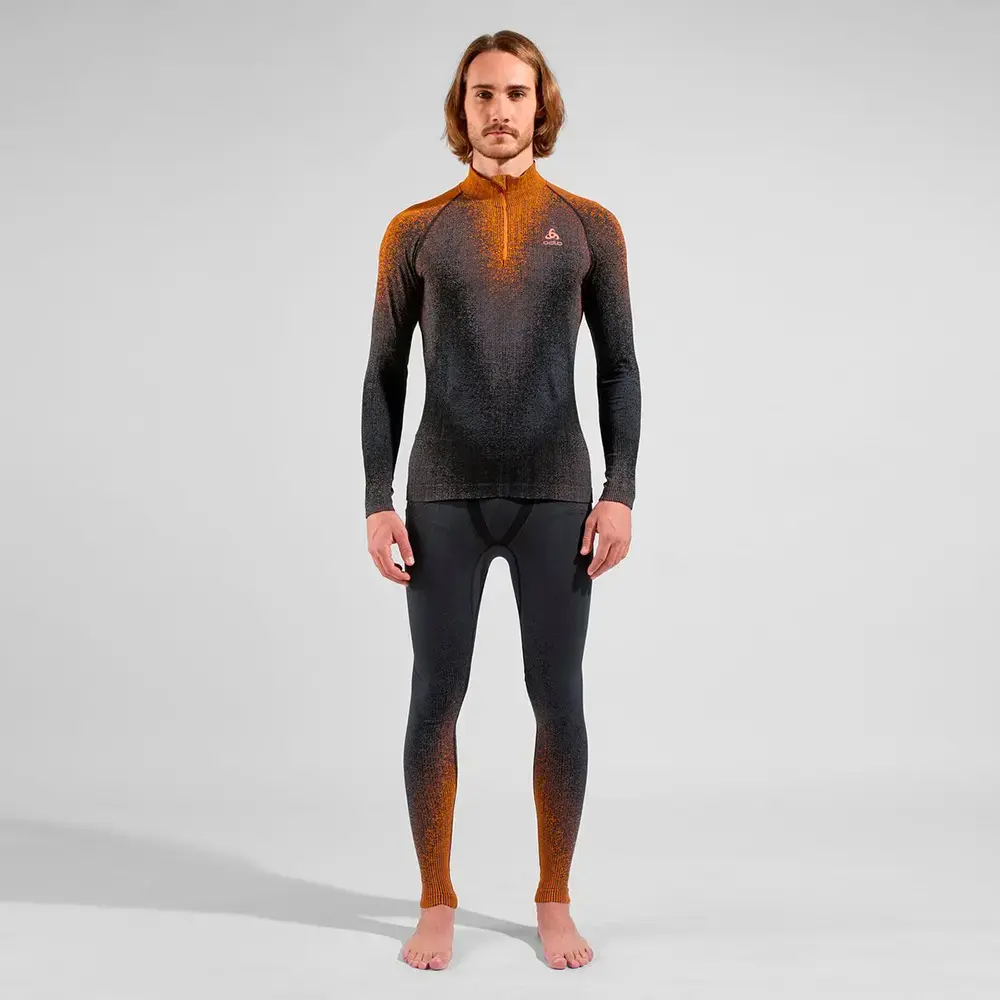 Odlo Blackcomb Eco Turtle Thermoshirt Lange Mouwen Oranje/Blauw Heren