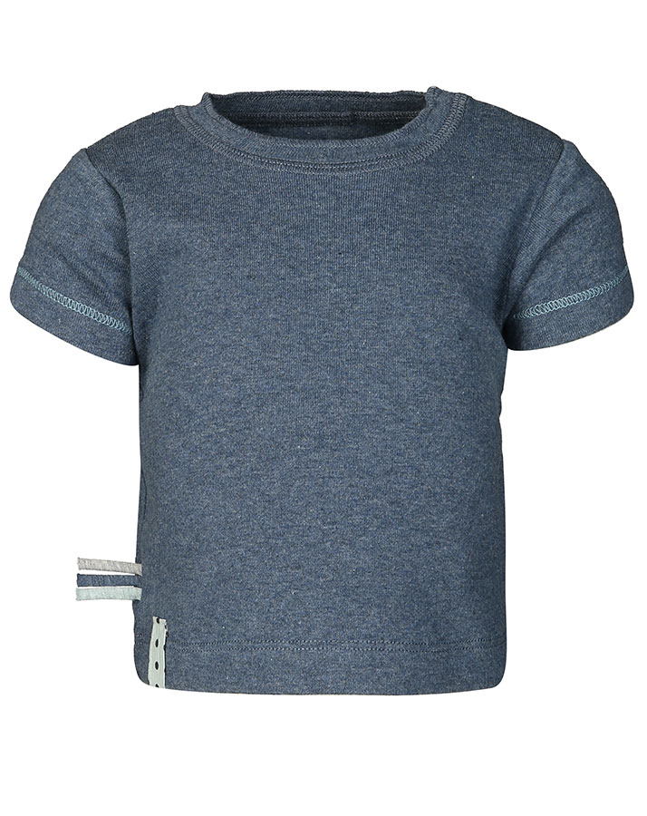 T-Shirt DAMLA UNI in indigo melange
