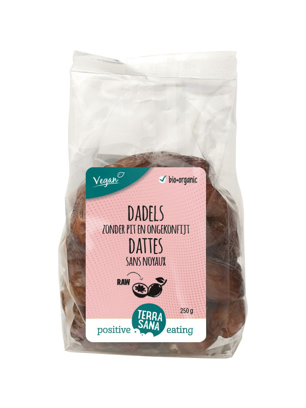 TerraSana RAW Dadels zonder pit bio (250 gr)