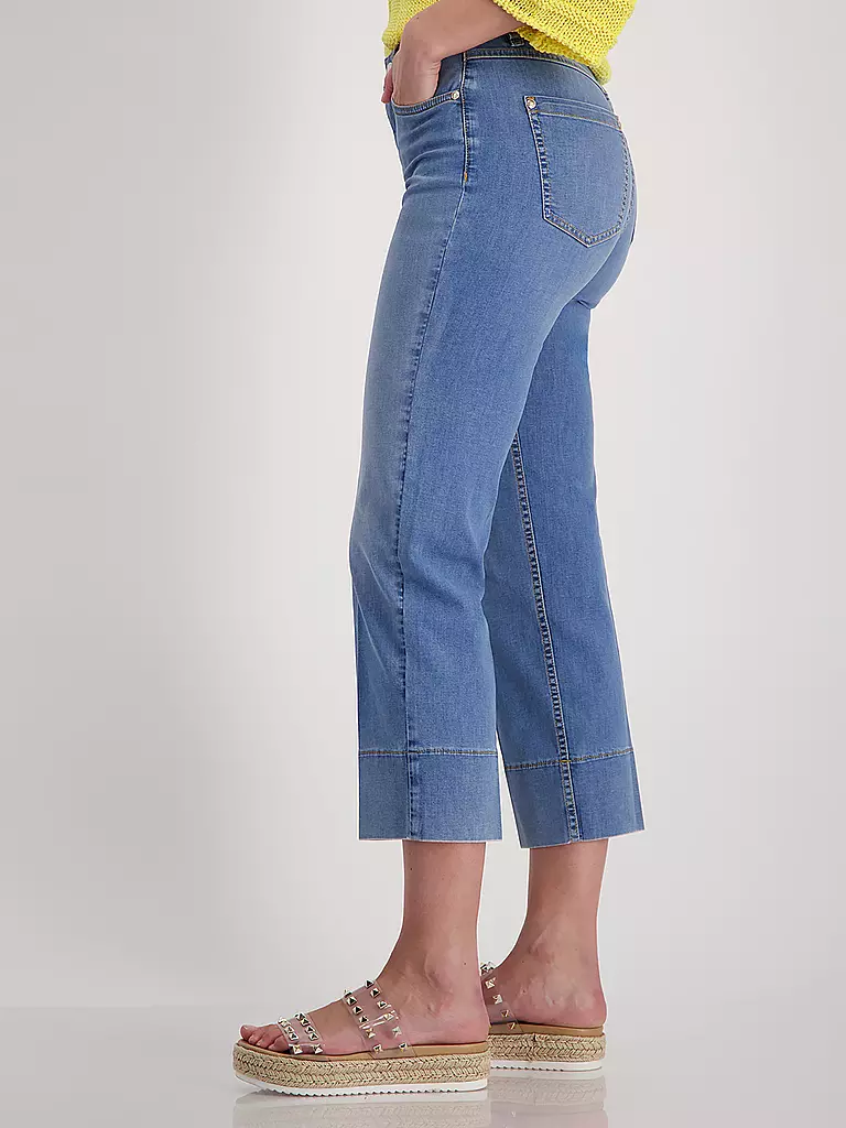 MONARI Jeans Flared Fit 3/4  blau