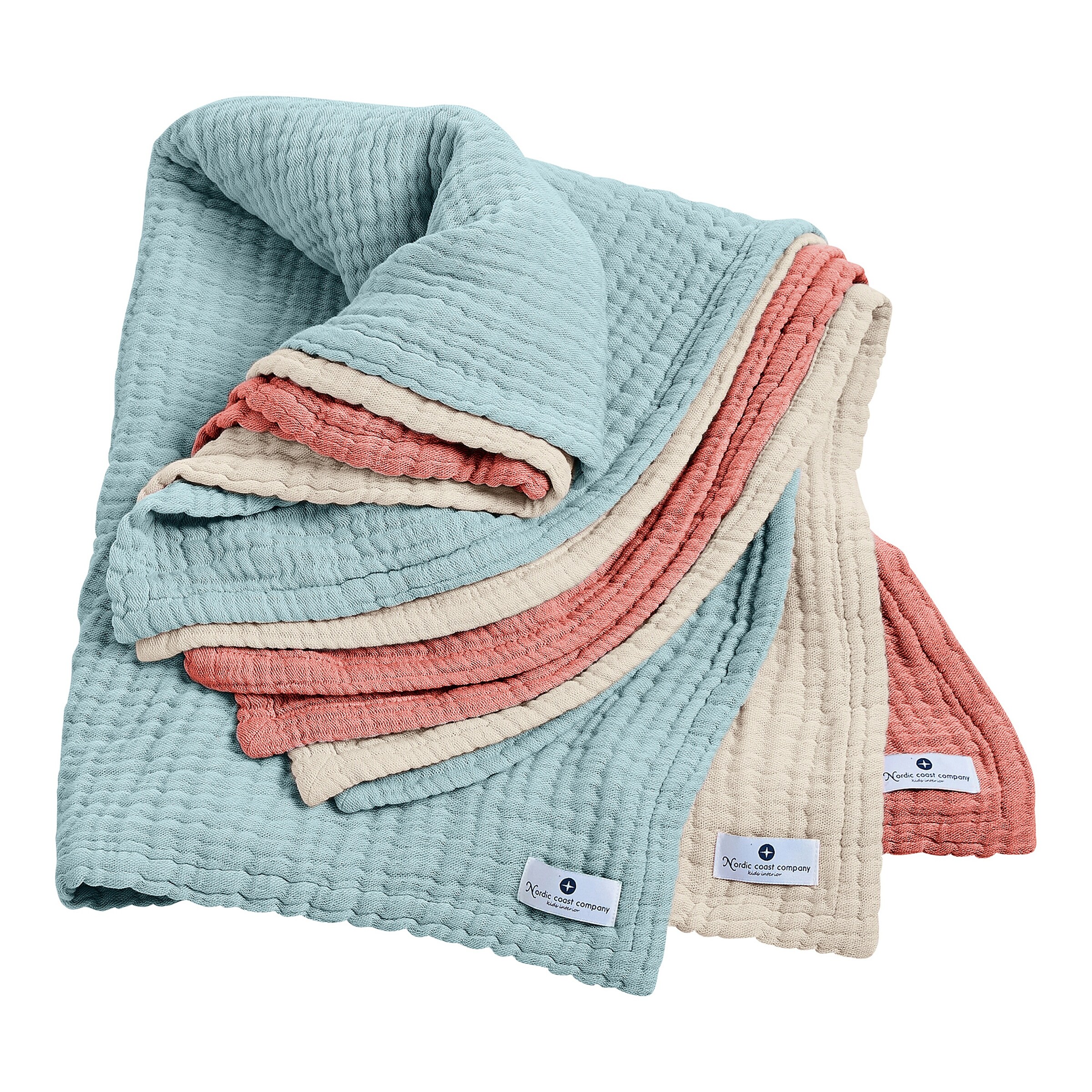 Nordic coast company Babydecke Musselin 80x80 cm natur