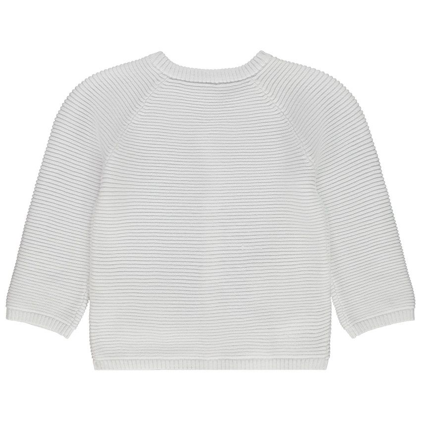 Gilet en tricot fantaisie uni pour bébé garçon - Blanc