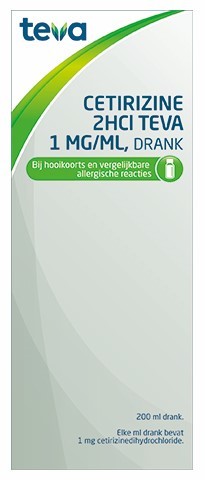 Teva Cetirizine drank 2HCI 1mg/ml 200ml