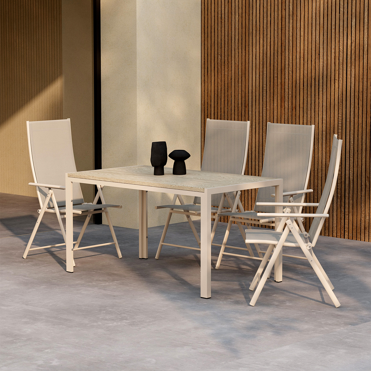Tuin eettafel Joas Beige - 140 x 90 cm