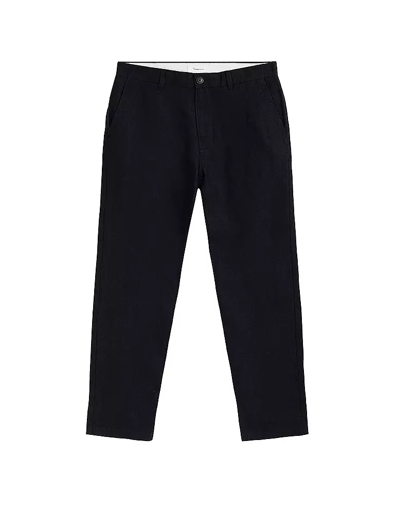 KNOWLEDGE COTTON APPAREL Leinenchino Loose Fit CHUCK schwarz