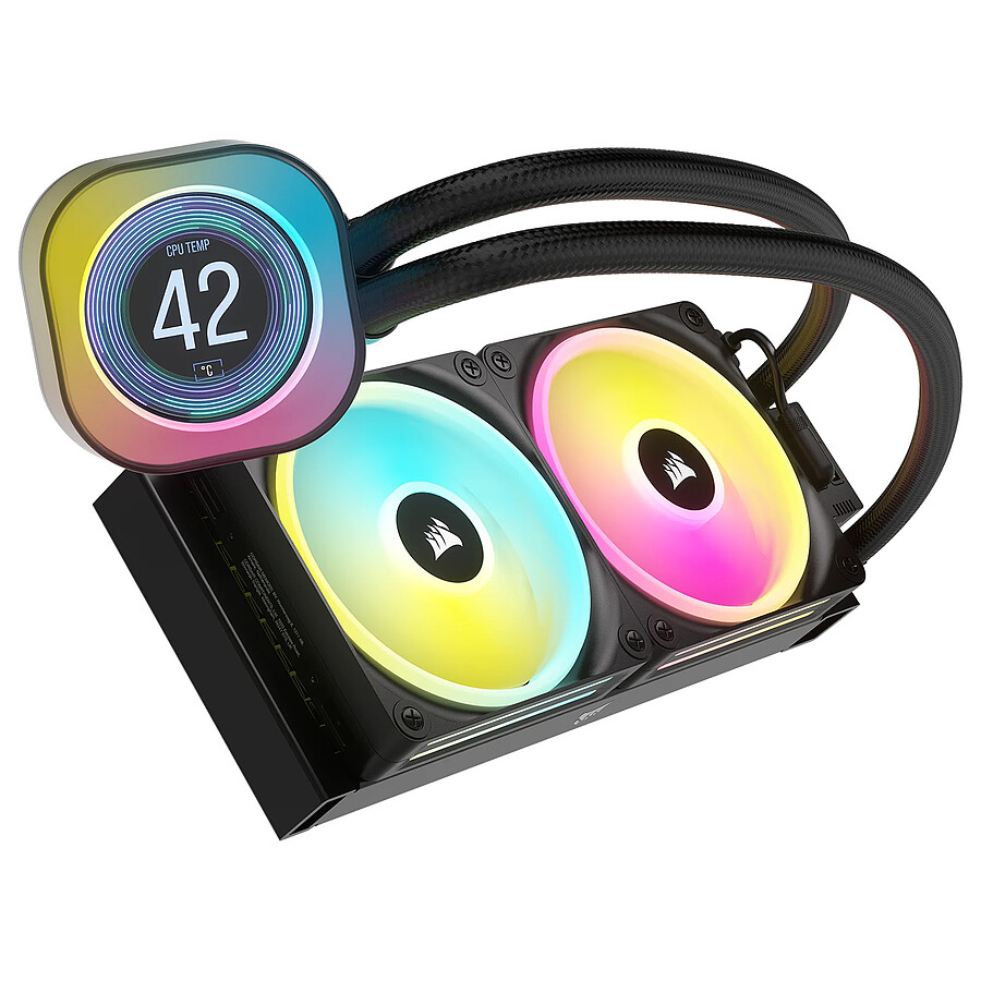 Corsair ICUE Link H100I LCD - Noir