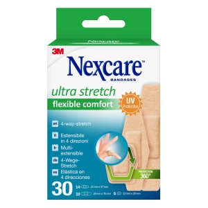 3M Nexcare Pflaster Ultra Stretch 3 Grössen assortiert, 30 Stück