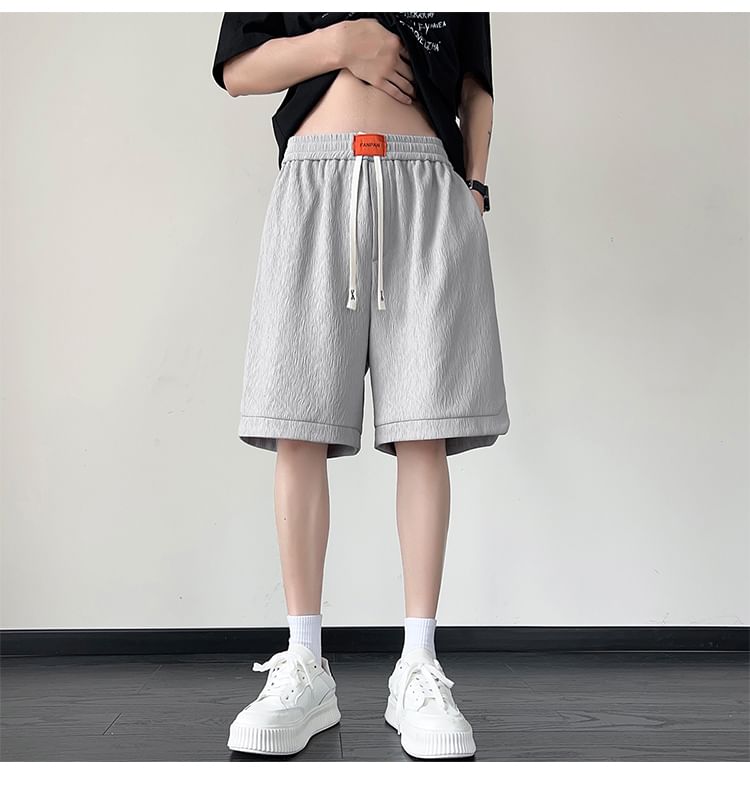 Posive - Effen shorts met trekkoord in de taille