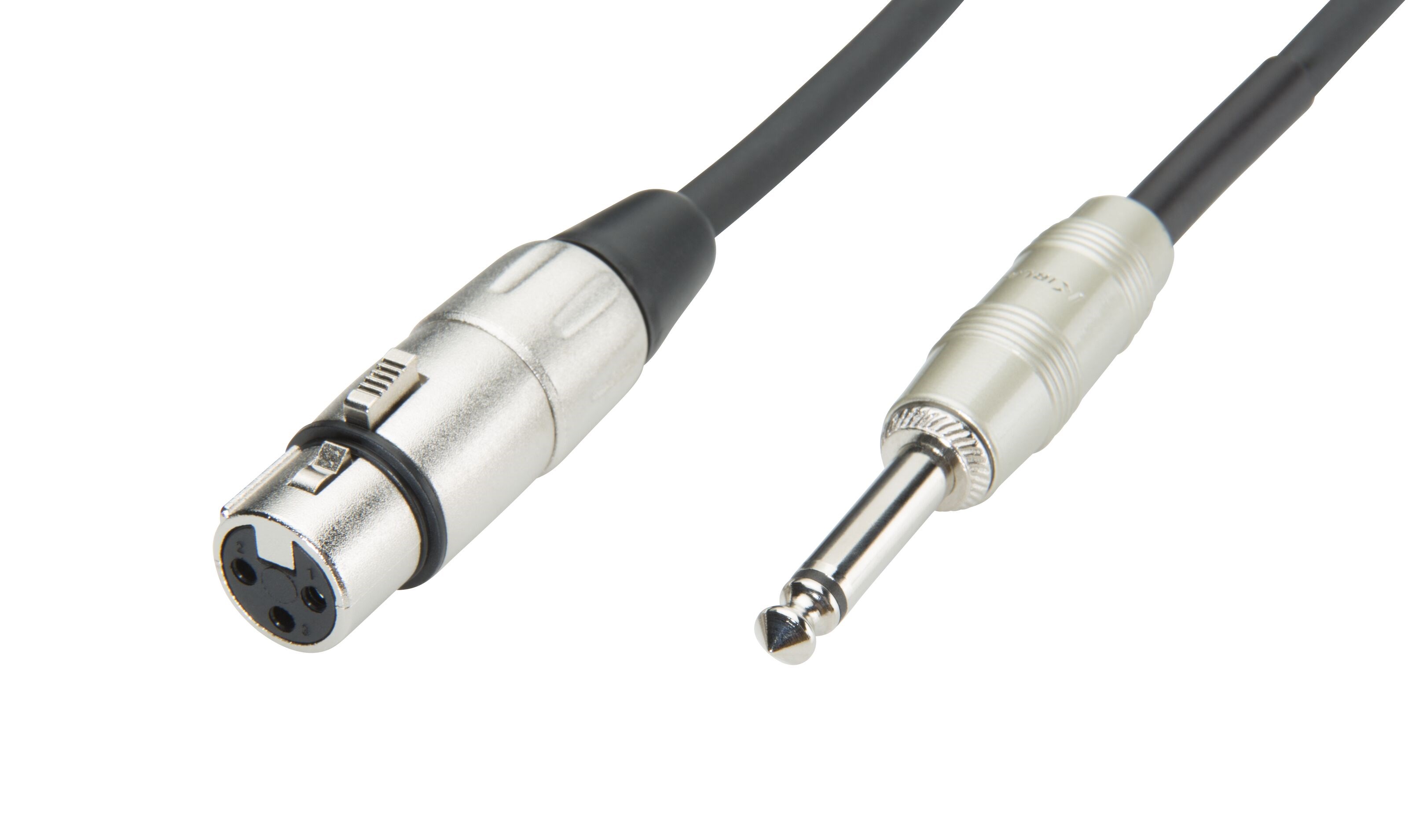 Luxorparts Mik-kabel XLR til 6,3 mm 1 m, Svart