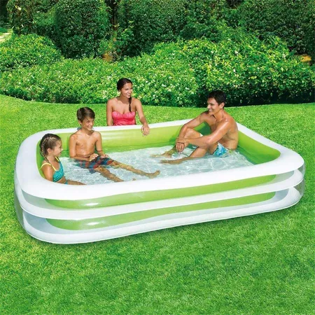 Summer Waves Aufblasbarer 2-Ring-Familienpool Deluxe 262 x 175 x 46 cm