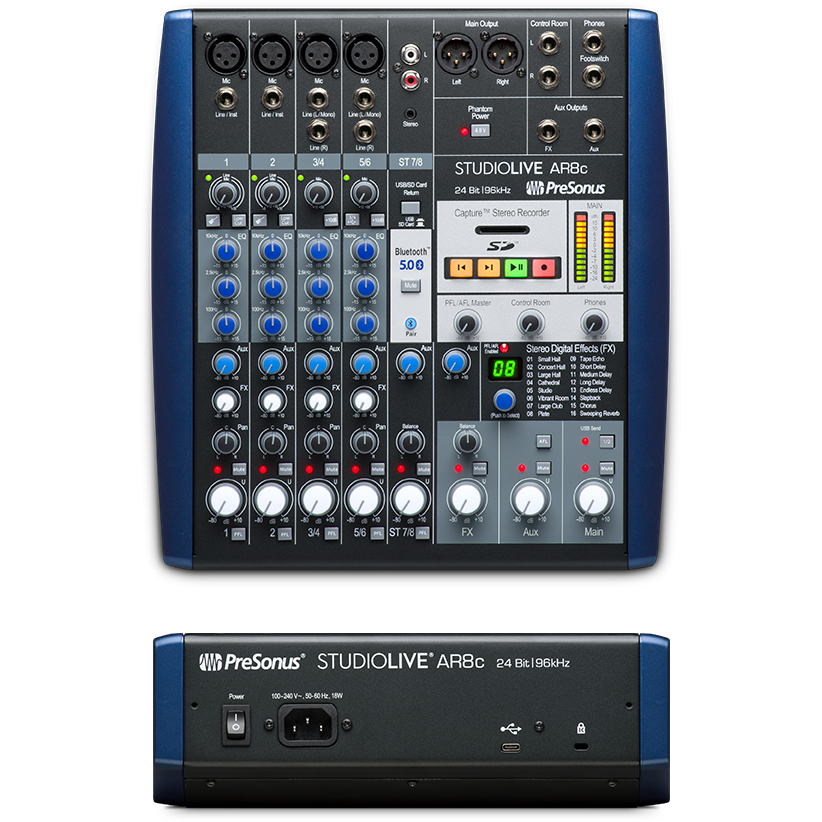 Presonus StudioLive AR8c hybride 8-kanaals mixer