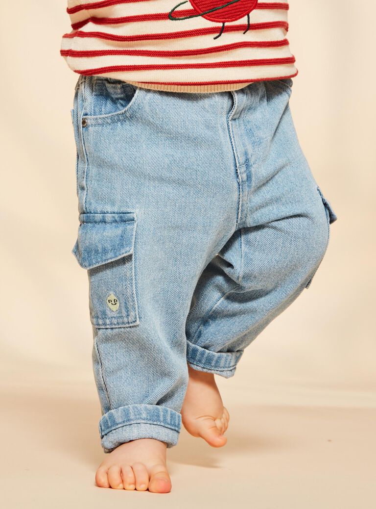 Jean en denim style cargo