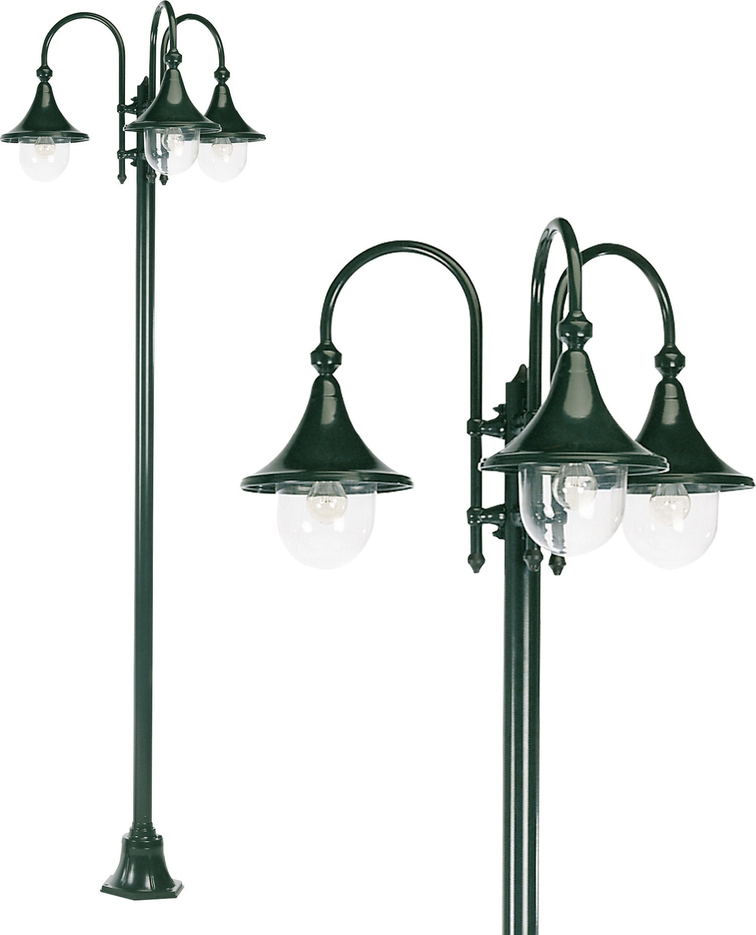 KS Verlichting staande lamp Rimini 3-lichts groen 76 x 76 x 240 cm
