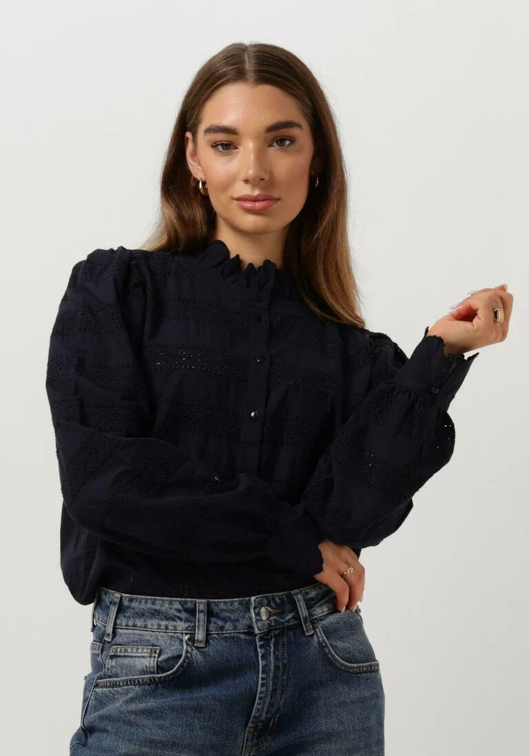 LOLLYS LAUNDRY donkerblauwe lollys laundry blouse rampur