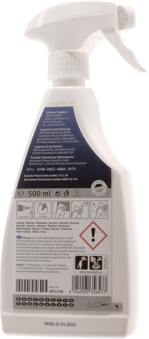 Limpador de forno em spray 00312298