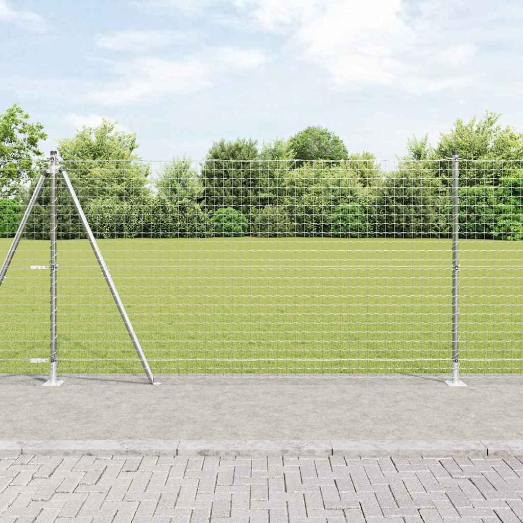 vidaXL Schuttingpalen 13 st Zilver Ø32mm 130 cm