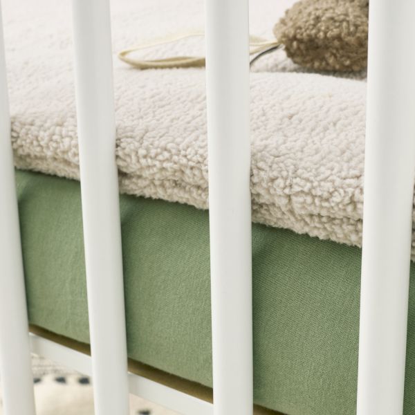 Hoeslaken Boxmatras Uni Olive Green 75 x 95 cm