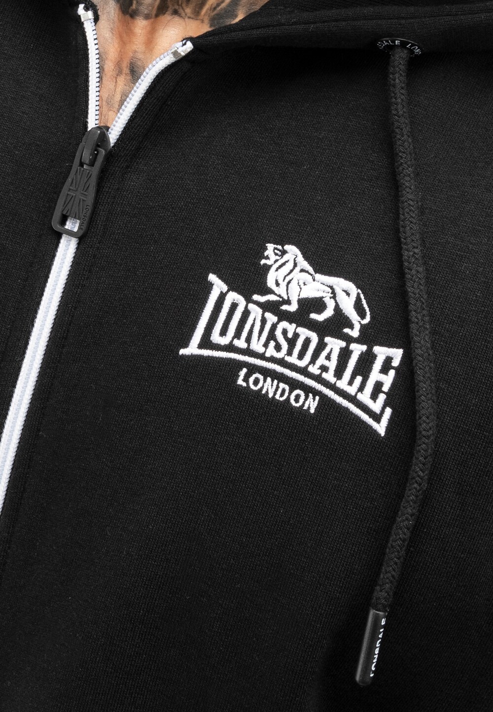 Lonsdale Herren Trainingsanzug mit Kapuze normale Passform ROTTINGEAN