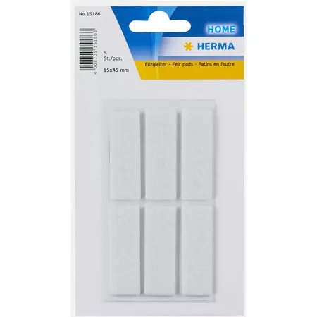 HERMA HOME Filzgleiter weiß, 15 x 45 mm