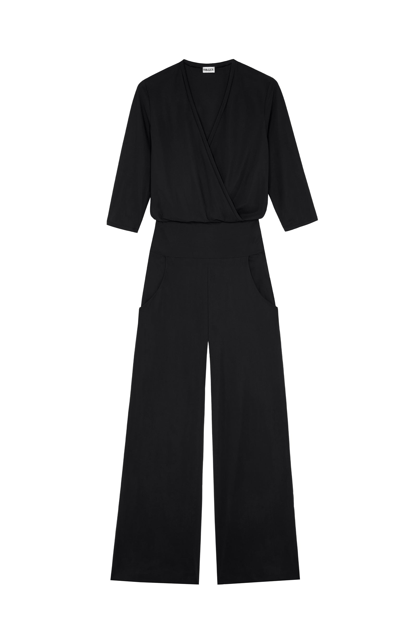 carin Combinaison pantalon cache-coeur noire Noir