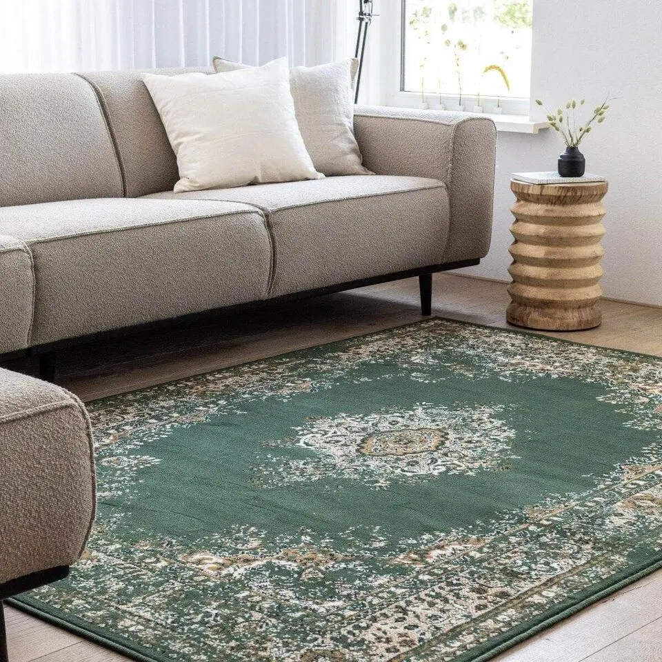 Interieur05 Vintage Vloerkleed Keshan groen - 150 x 80 cm