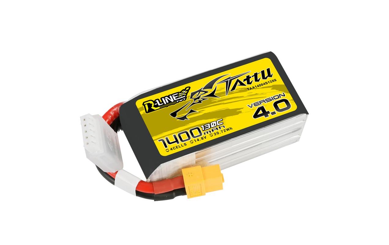 RC-Akku LiPo 1400 mAh 14.8 V 130C R-Line V44S LiPo Akku mit XT60 Stecker