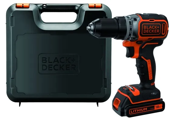 BLACK DECKER BL186K - Bor/driver - ledningfri - 2-hastigheders - nøgleløs borepatron 13 mm - 52 N·m - 18 V