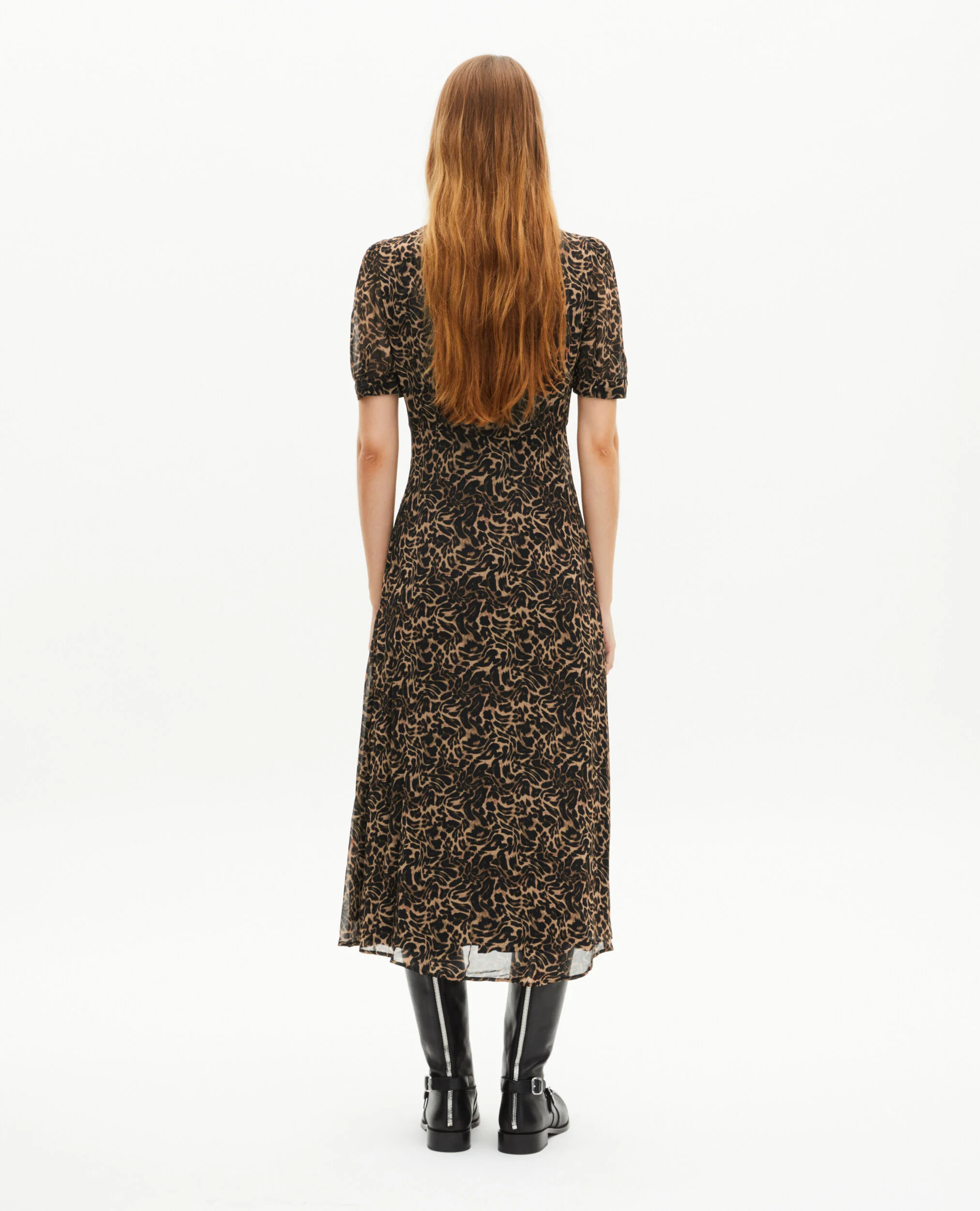 Robe longue imprimé léopard