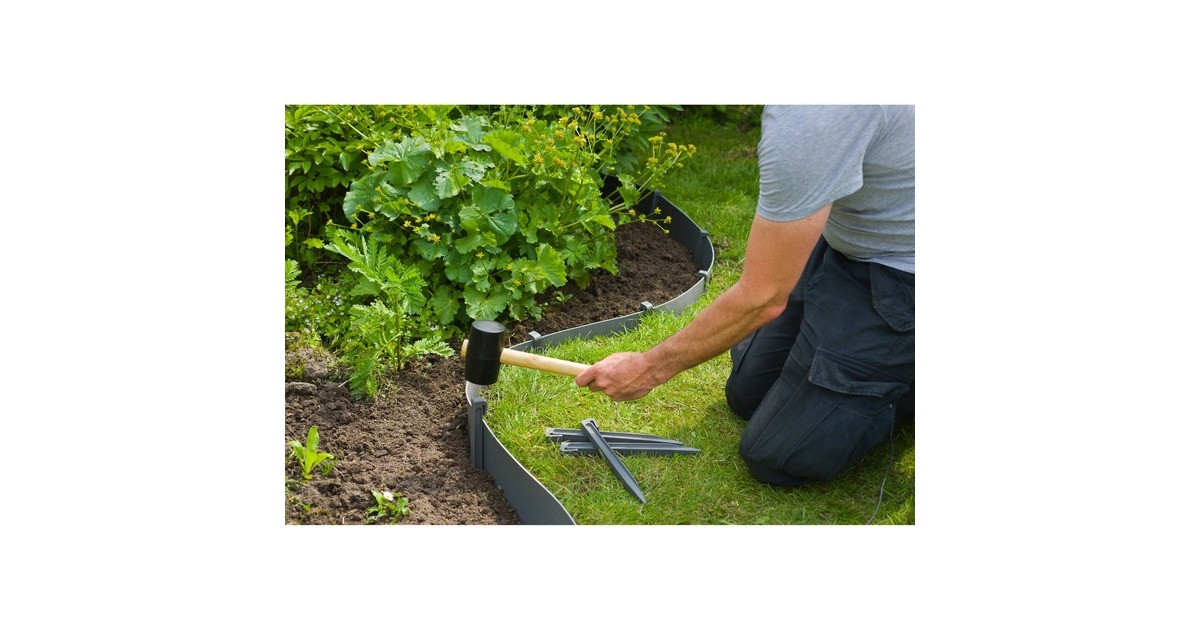 NatureBorderrand H15cm x 10M begrenzing  (Grijs)