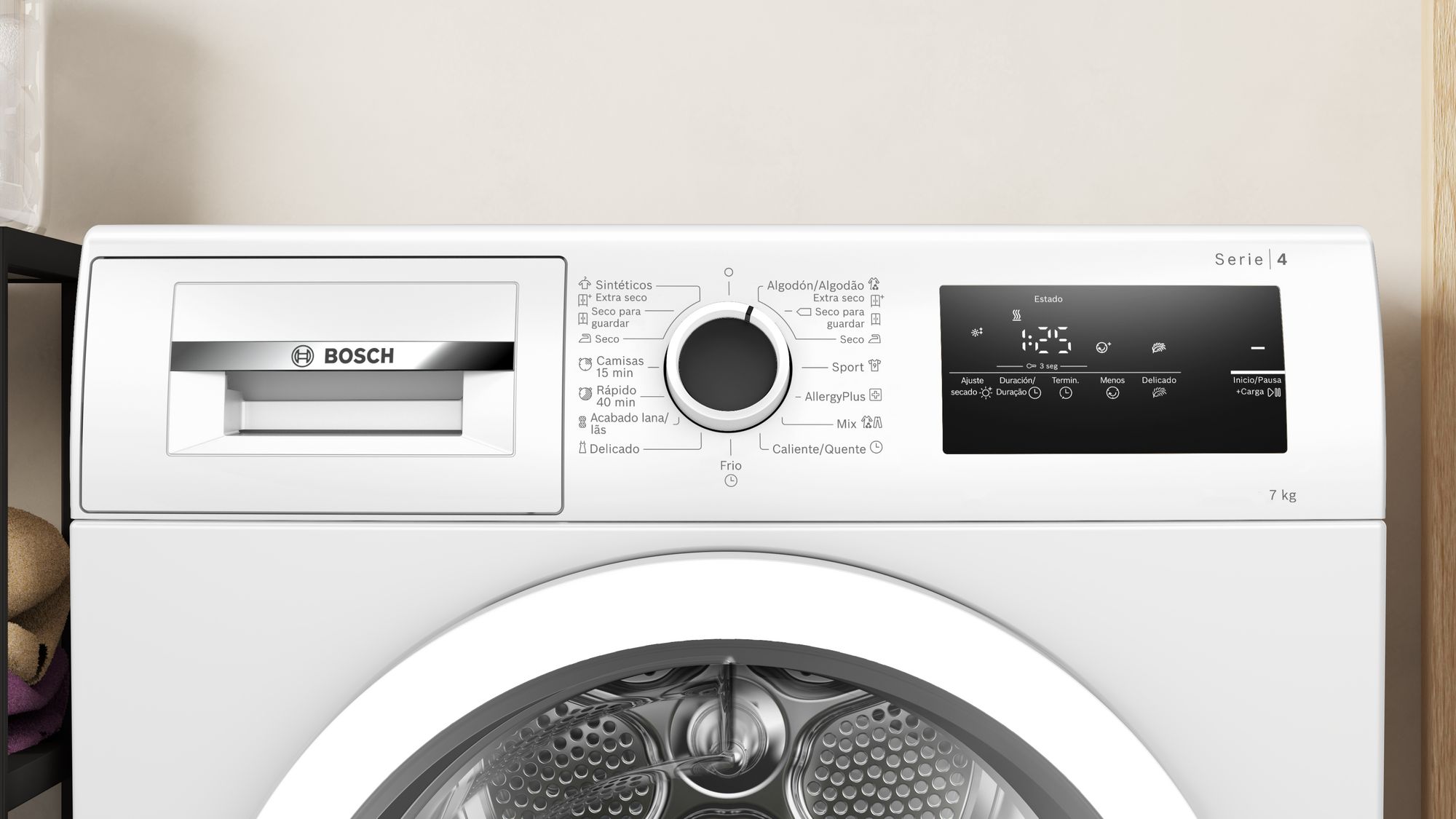 PRODUTO RECONDICIONADO # Secadora de Condensação Série 4 7 kg WTN85201ESB