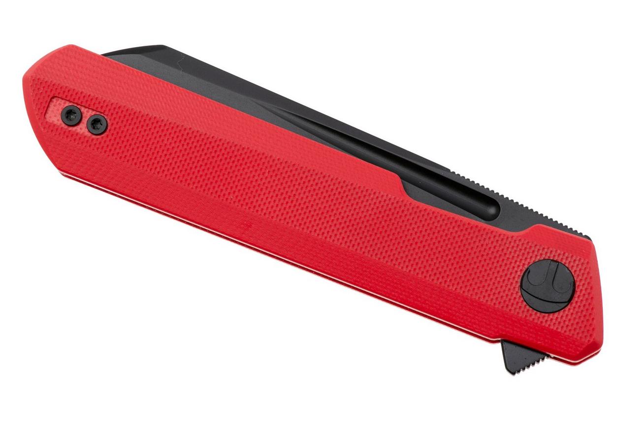 Bestechman Dundee Sheepsfoot BMK09F PVD D2, Red G10, zakmes