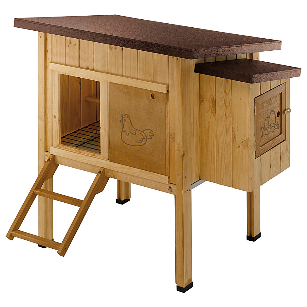 Ferplast poulailler maisonnette pour poules pondeuses hen house 10 d'extérieur, en bois fsc, pour environ 4 poules, accessoires