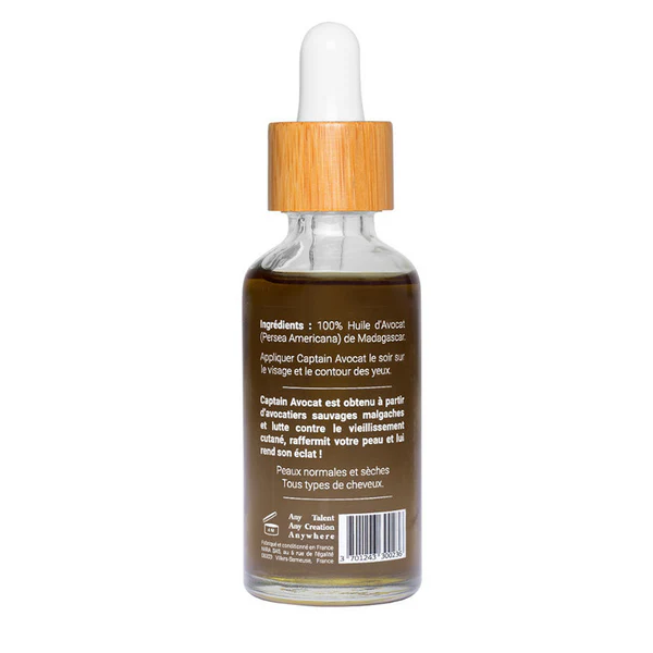 Mira Huile Végétale d'Avocat Pure - Captain Avocat 50 mL