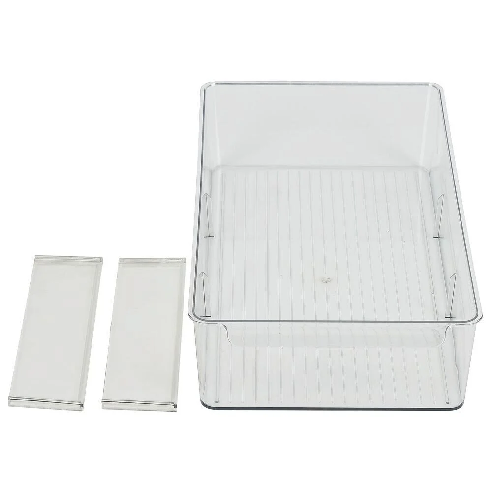 Bac de rangement transparent pour frigo L.36,5x20,5xH8,1cm