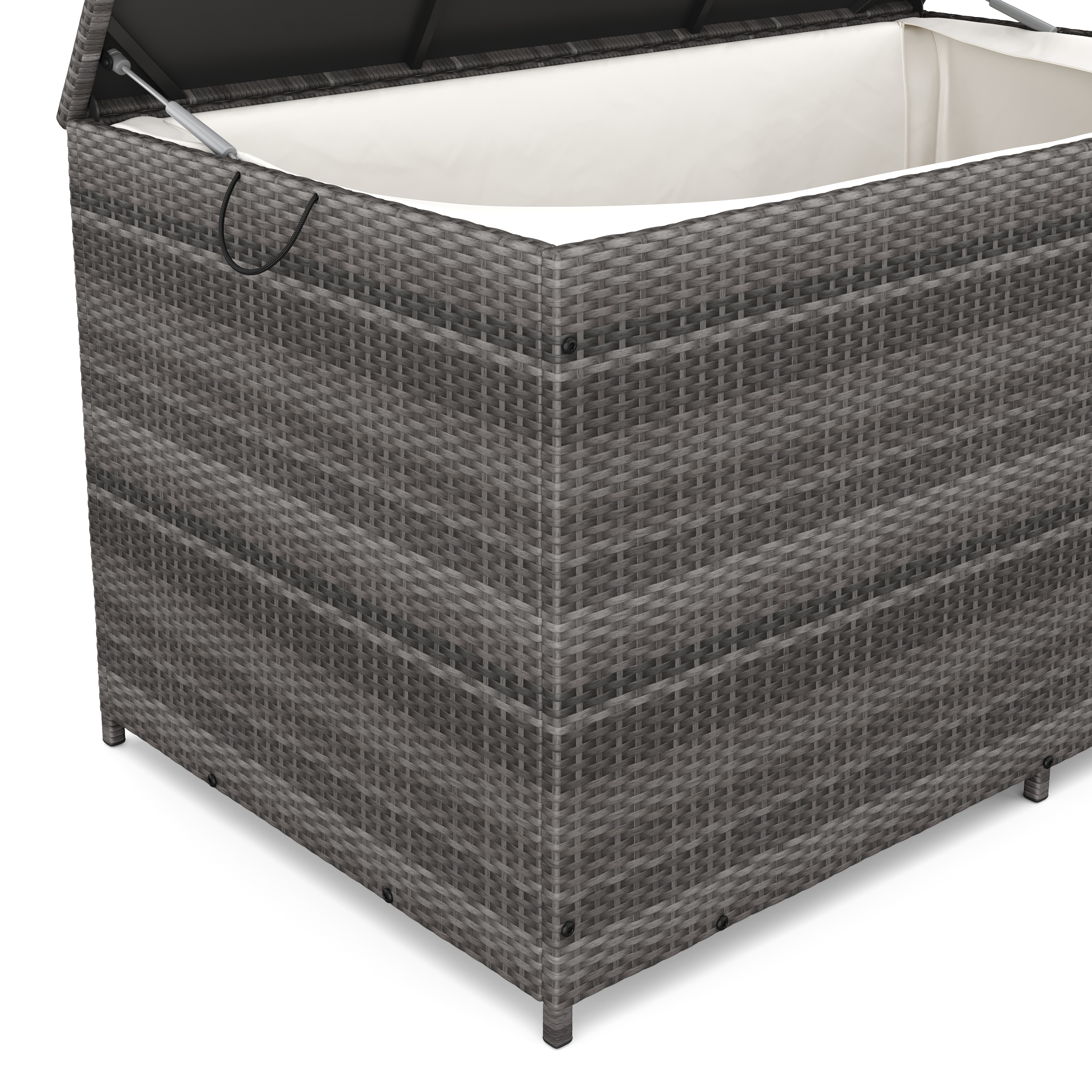 Rattan Kissenbox ZOE 150 x 80 x 85 cm grau