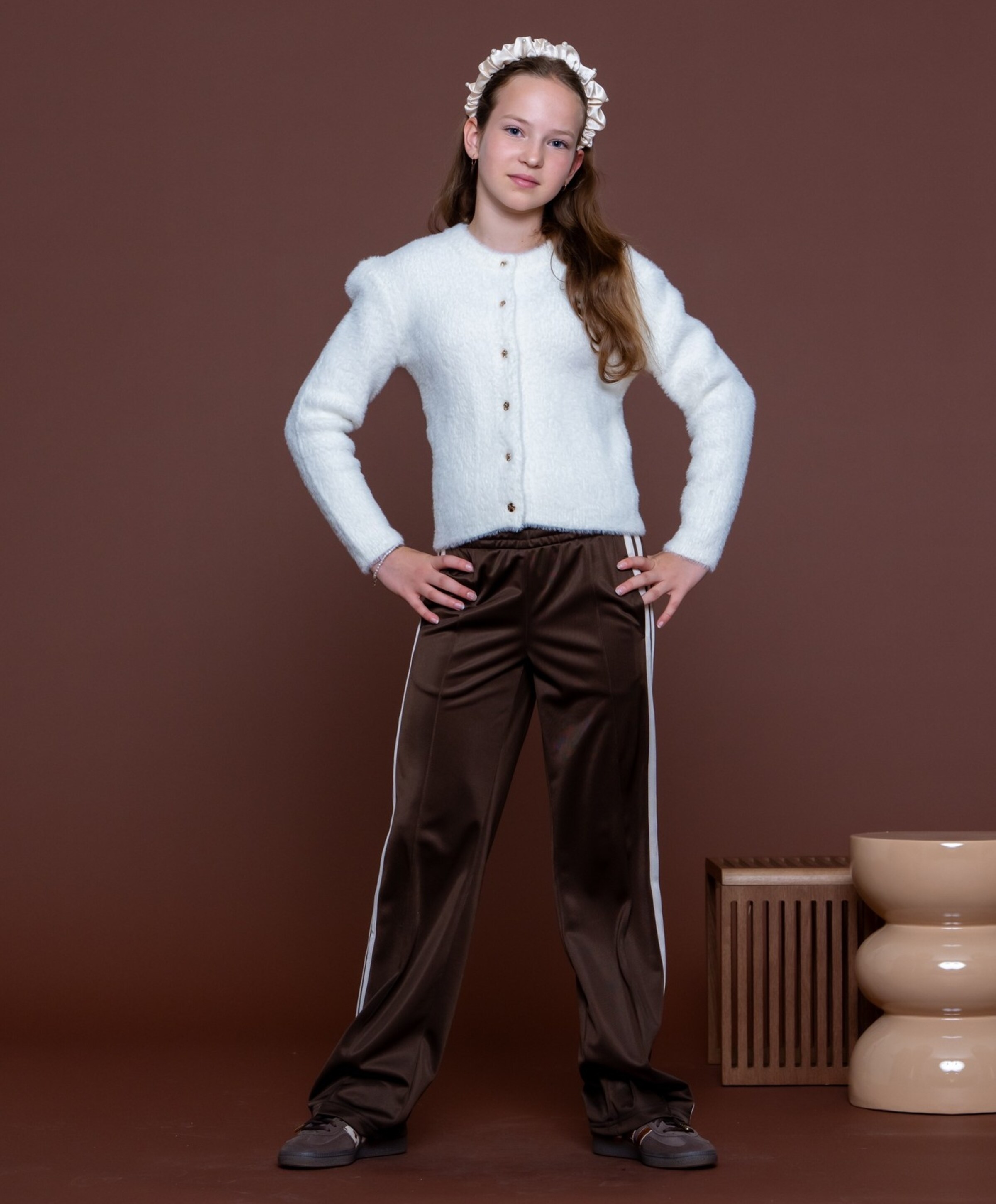 Geisha Trackpants meisjes broek bruin