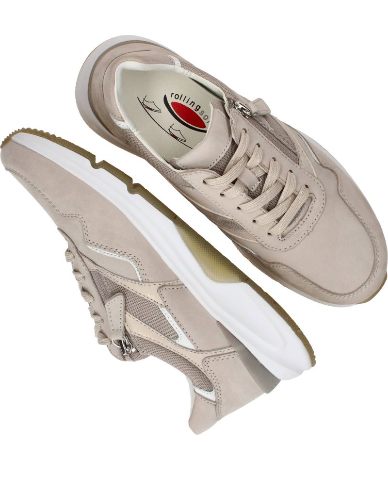 Gabor Rollingsoft Sneakers Taupe Dames