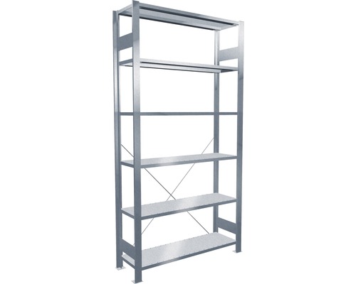 Kantoorstellingkast, basisstellingkast, insteeksysteem MULTIplus85, 200x100x30 cm, verzinkt, draagvermogen 1400 kg