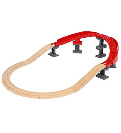 BRIO World Gebogene erhöhte Schienen - 17 Teile - Holz 33995