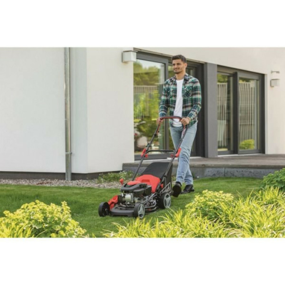 Tondeuse a gazon thermique poussée mp150-46 - 150 cm3 - 46 cm - scheppach