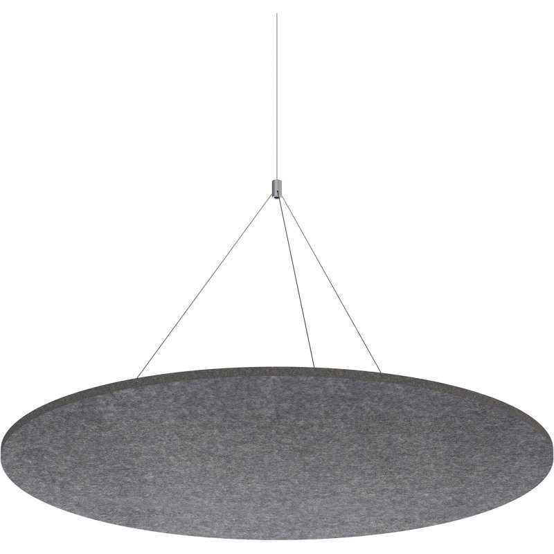 Panneau plafond Sculpo rond acoustique, gris foncé, diamètre 120 cm ARCHYI