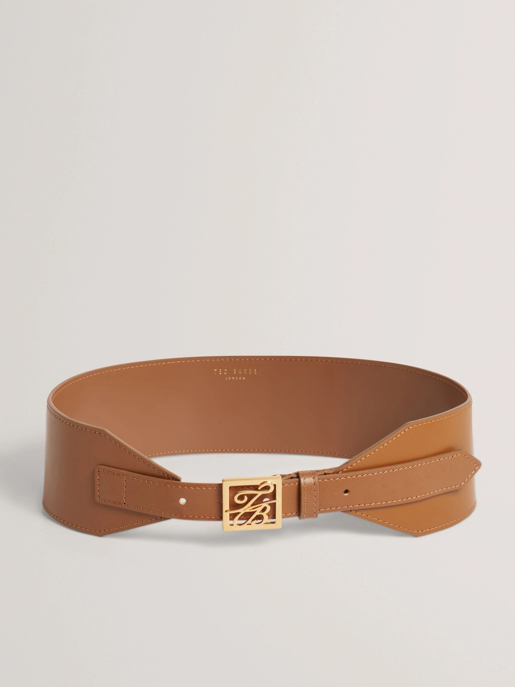 Ted Baker Aniikaa Tb Script Leather Waist Belt