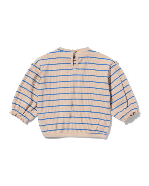 pull côtelé à rayures pour bébé bleu