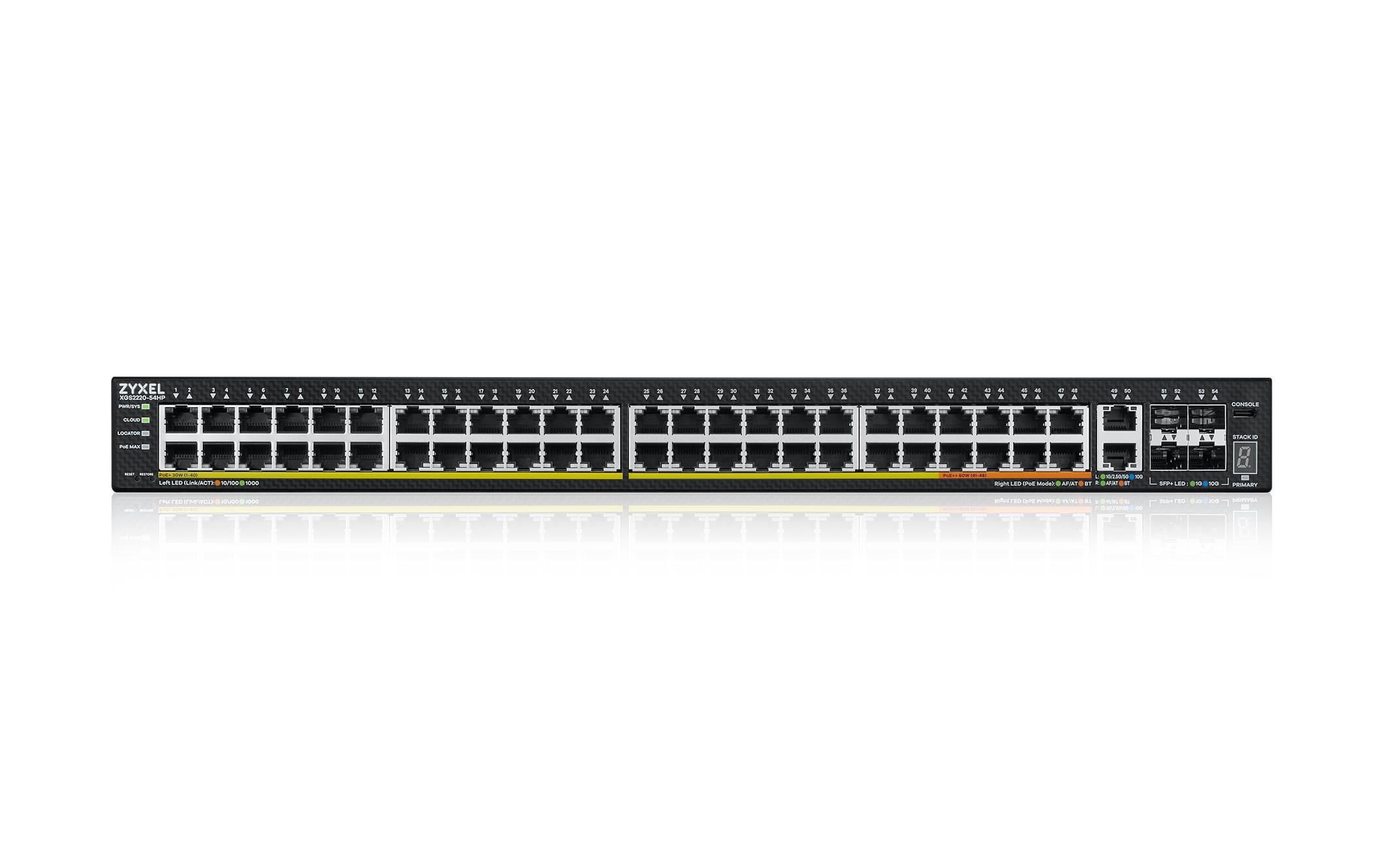 PoE+ Switch XGS2220-54HP 54 Port<br>48-Port GbE L3 Access PoE+ Switch mit 6 10G Uplink (600 W)