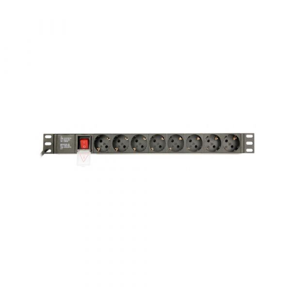 Gembird Regua Tomadas De Alimentação Pdu 8*schucko 1u 16a C14 3 Metros - BA37C43B-CCB