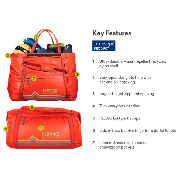 Nemo - Double Haul Convertible Duffel 100 - Sac de voyage