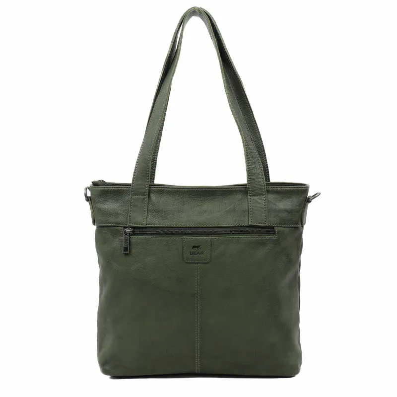 BEAR DESIGN Shopper Grün Leder