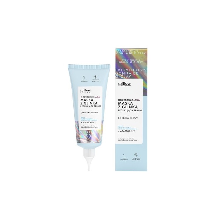 So!flow Cleansing Clay Mask für die Kopfhaut, reduziert Talg, 100 ml